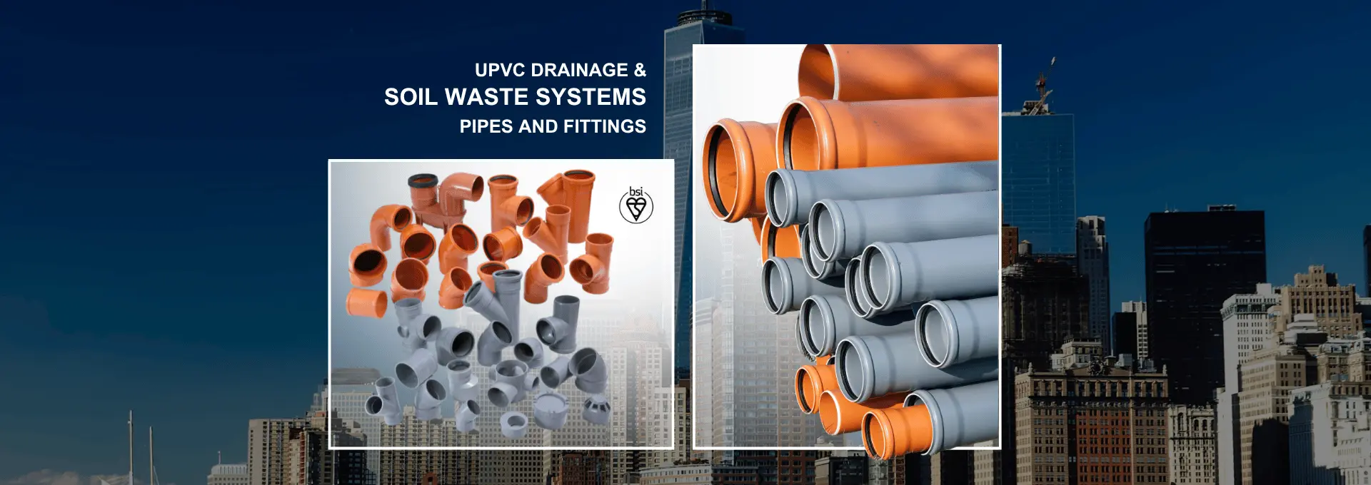 uPVC drainage pipes and fittings